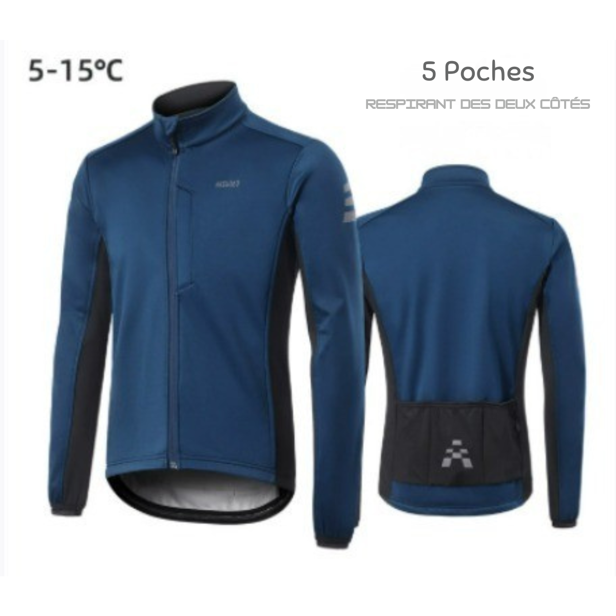 Winterfietsjas | winddicht, warm en met fleecevoering