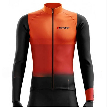 XTRIAT Winterfietsshirt voor heren | Fleecevoering, warm en bestand tegen kou