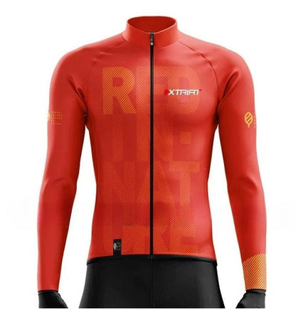 XTRIAT Winterfietsshirt voor heren | Fleecevoering, warm en bestand tegen kou
