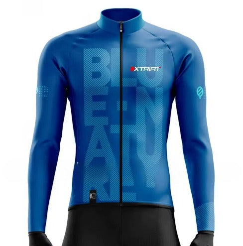 XTRIAT Winterfietsshirt voor heren | Fleecevoering, warm en bestand tegen kou