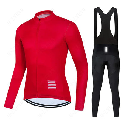 Professionele wielerkleding met lange mouwen