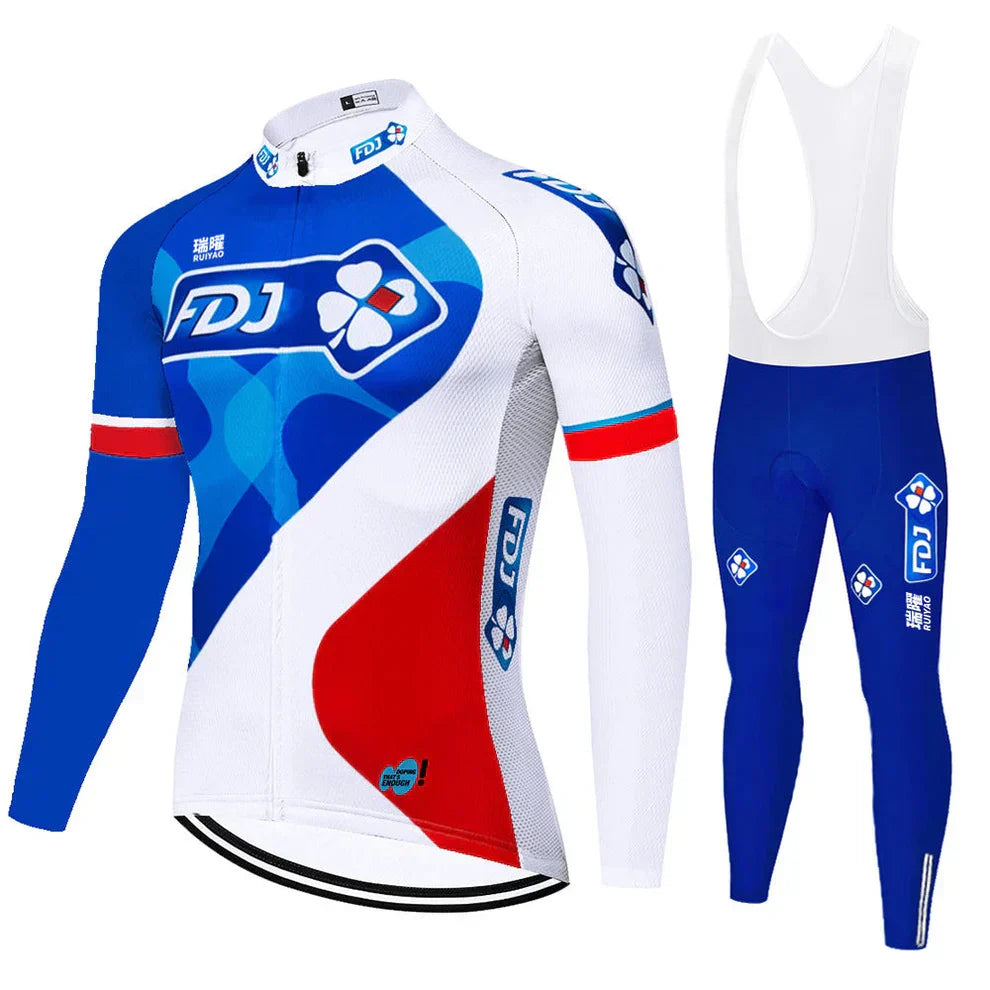 FDJ | Professionele wieleroutfit met lange mouwen